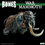 77764 War Mammoth a boxed set by Reaper Miniatures for your tabletop gaming needs. A armoured mammoth with large tusks for your painting, RPGs and more