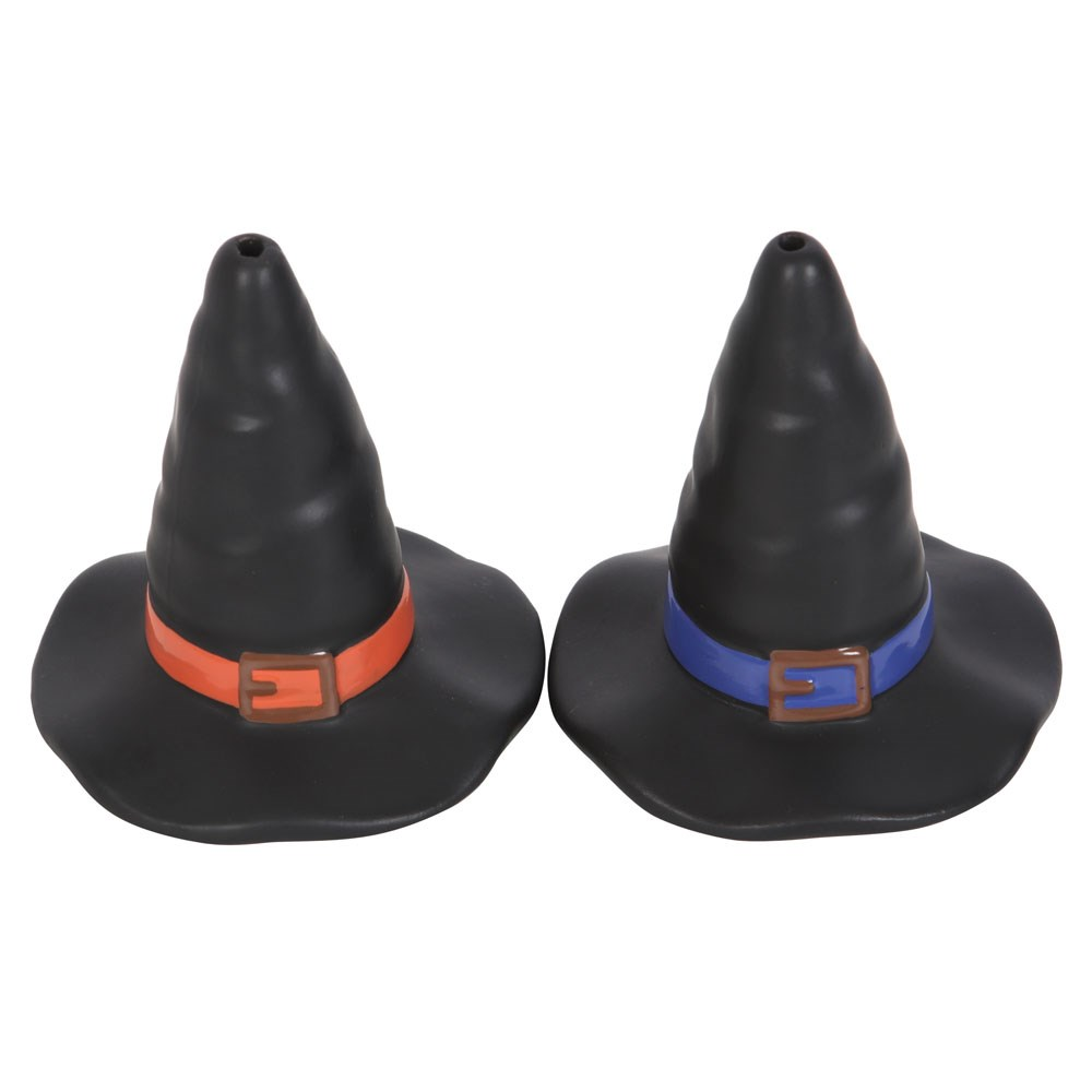 Witches Hat Salt & Pepper Shakers. Shaped like a pair of witches hats