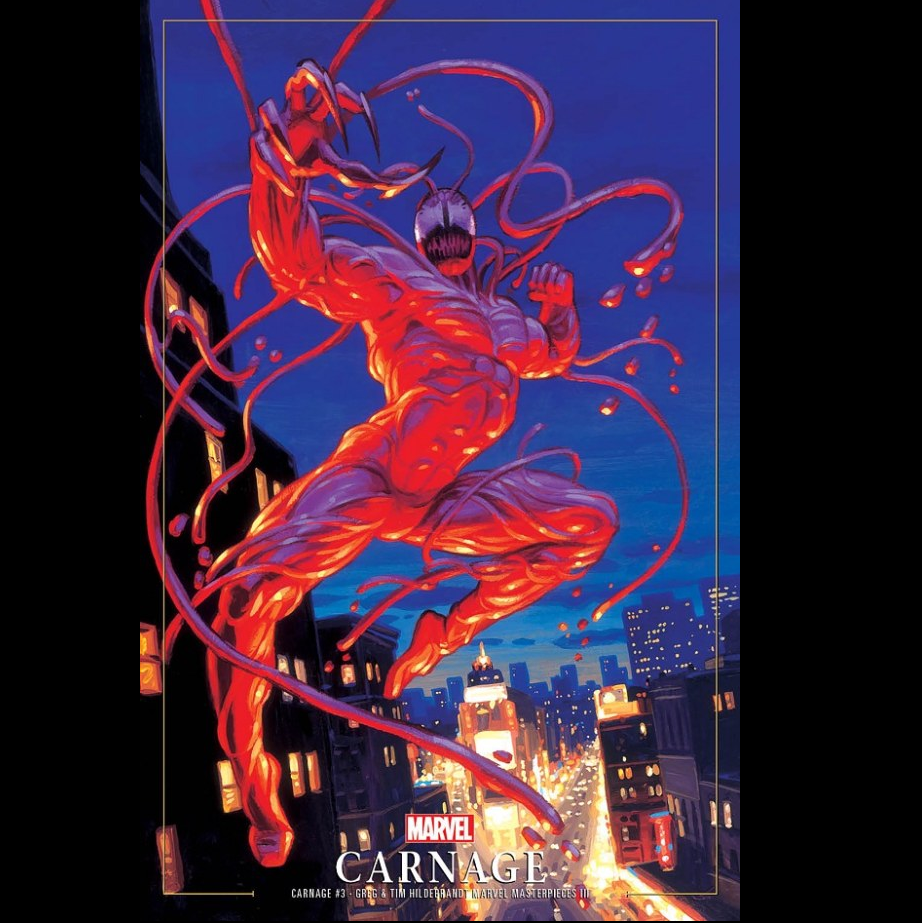 Carnage #3 from Marvel Comics written by Torunn Gronbekk with art by Pere Perez. Cletus Kasady has returned and has his sights set on the biggest prize of all, but first, he must face a reality-altering face-off the likes of which the Marvel Universe has never seen. 