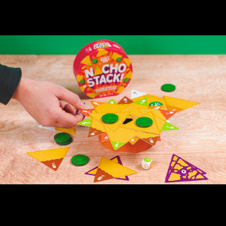 Nacho Stack! A pink round box wi...