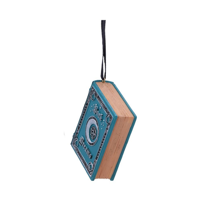 Book of Dreams Hanging Ornament by Nemesis Now. Crafted from polyresin and hand painted in a turquoise, black and silver finish