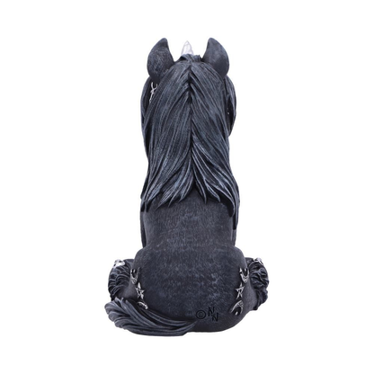 Culticorn a cult cuties figurine by Nemesis Now. A majestic black unicorn with silver details sitting and looking adorable for your ornament collection.