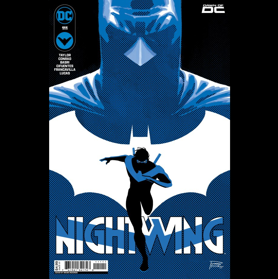 Nightwing #111 from DC comics with cover art A,&nbsp; written by Tom Taylor with art by Sami Basri. 