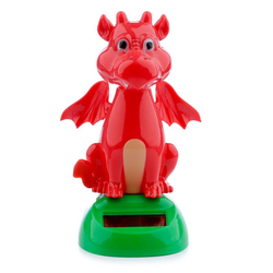 The Welsh dragon solar pal is a cute red dragon with a wobbling head powered by the solar panel at the front