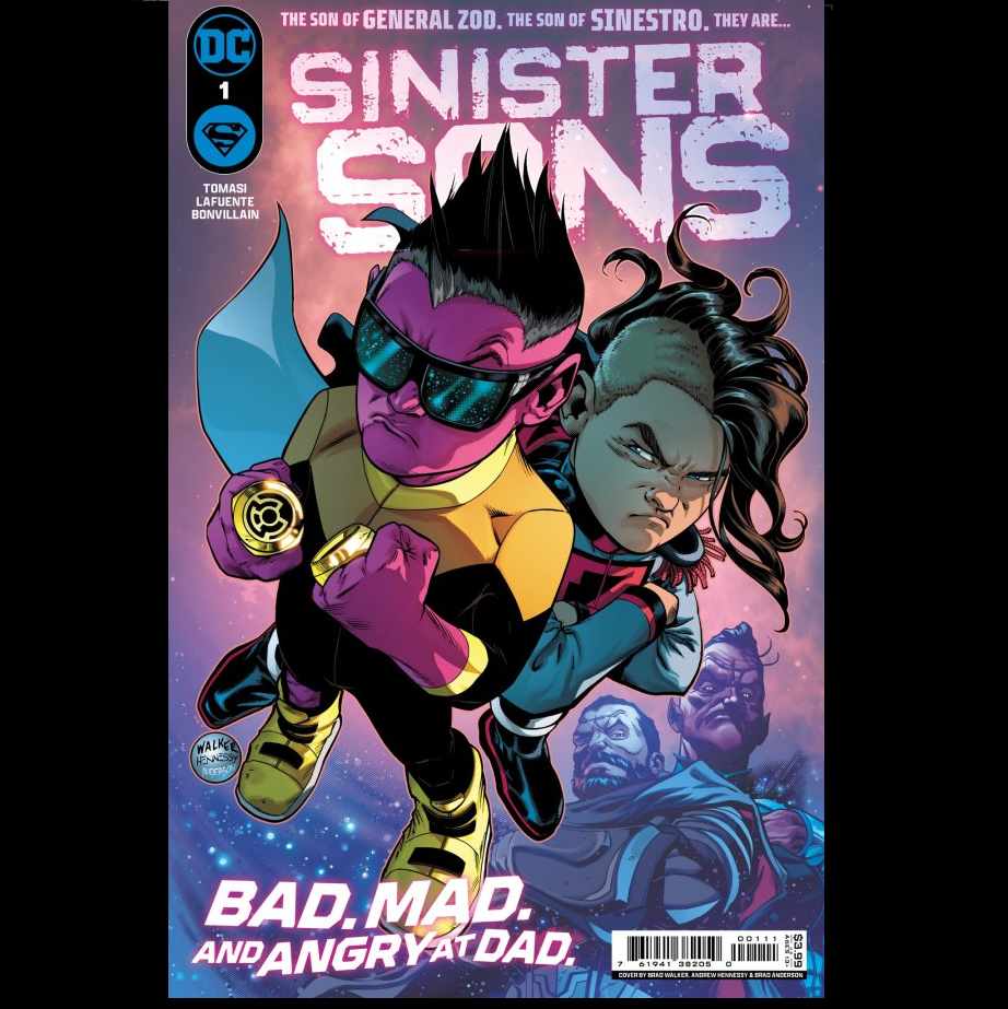 Sinister Sons #1 from DC with cover art A written by Peter J Tomasi with art by David Lafuente. 