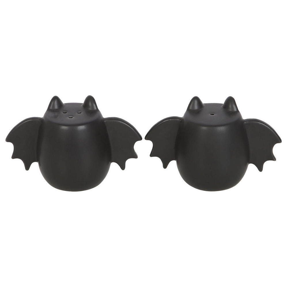 Bat Wing Salt and Pepper Shakers. Bring some witch style to your dining table with this tactile cruet set of stylised bats