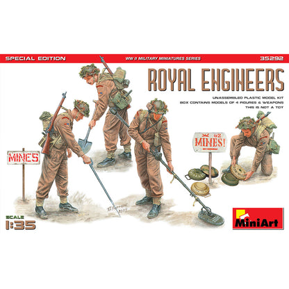 MiniArt 1:35 Scale Royal Engineers – WWII Model Figures Kit