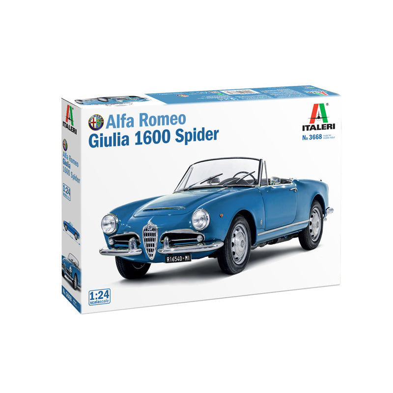 Alfa Romeo Giulia 1600 Spider - Italeri 1/24 Scale Model Car Kit