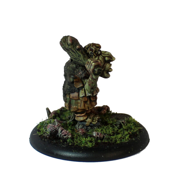 Boulderish “The Butcher” Joinstone by Oakbound Studio. A lead pewter miniature representing a spriggan holding a club