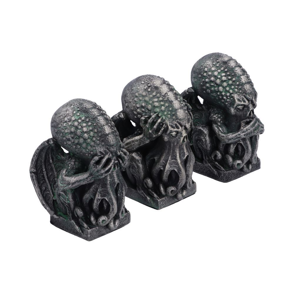 Discover the Three Wise Cthulhu from Nemesis Now. This hand painted trio of figurines portray Confucius' "See No Evil, Hear No Evil, Speak No Evil"