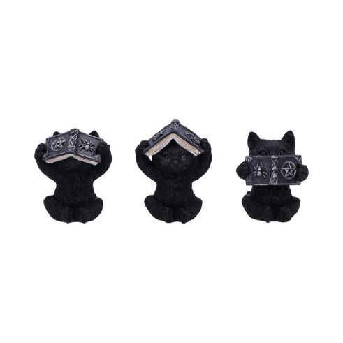 Three Wise Spell Cats Figurine