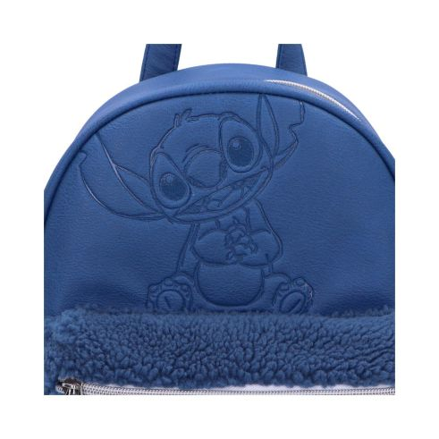 Stitch Fluffy Blue Backpack