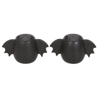 Bat Wing Salt and Pepper Shakers. Bring some witch style to your dining table with this tactile cruet set of stylised bats