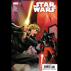 Star Wars #43 from Marvel Comics. Written by Charles Soule with art by Steven Cummings and Jethro Morales. Luke Skywalker is trapped deep behind enemy lines, hunted by rogue Sith who sees the Jedi as his chance at new ascendancy.
