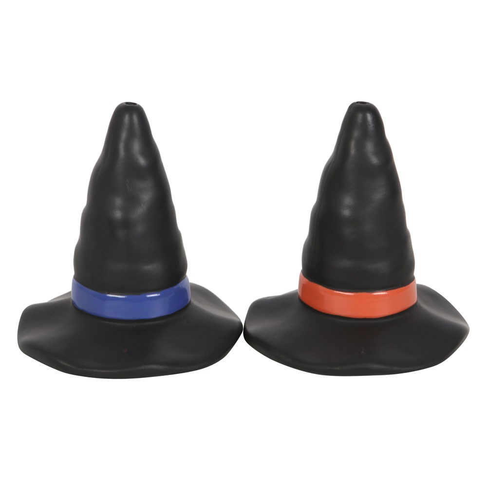 Witches Hat Salt & Pepper Shakers. Shaped like a pair of witches hats