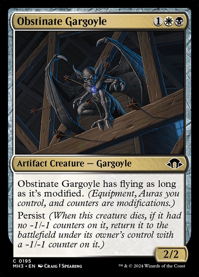 Obstinate Gargoyle MTG Single | MH3 #195