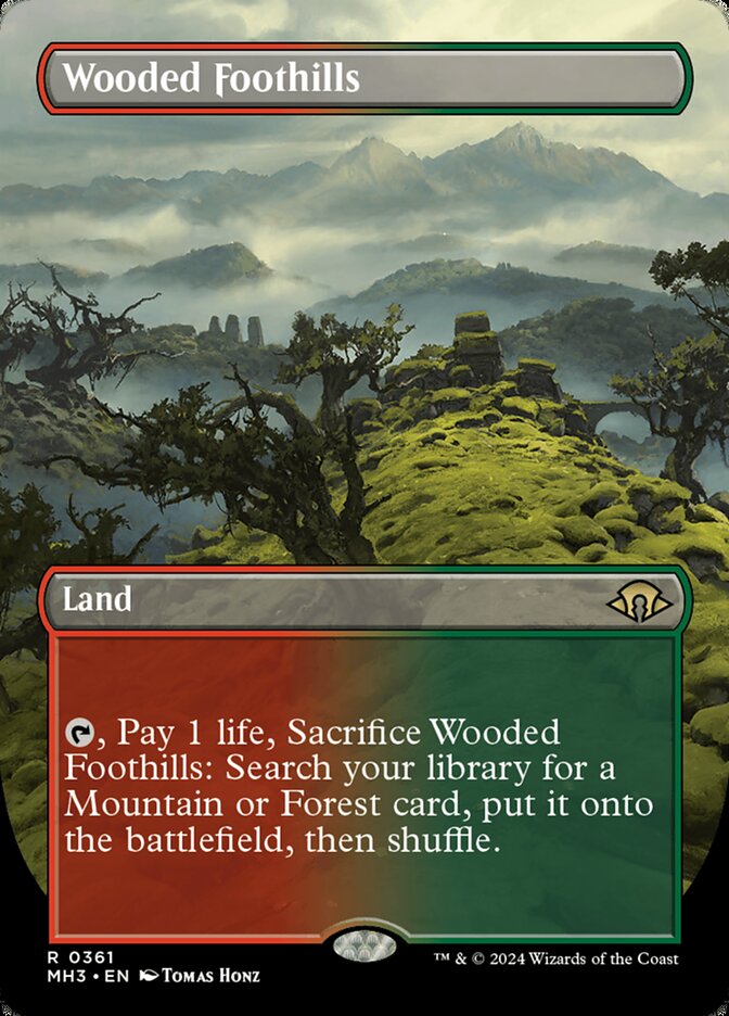 Wooded Foothills Borderless MTG Single | MH3 #361