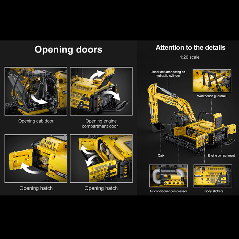 Functional Excavator - Cada Brick