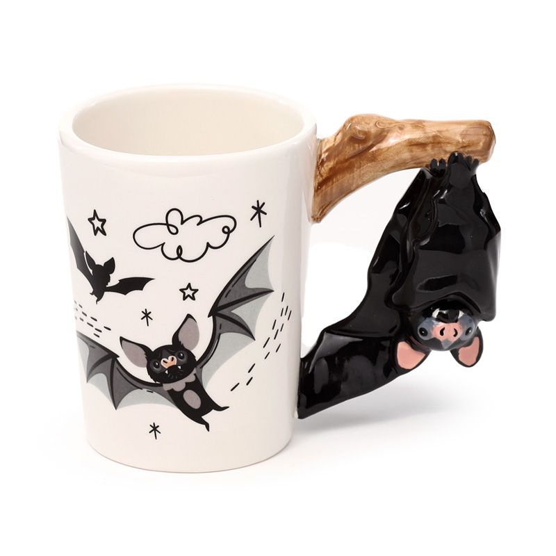 Bat Shaped Handle Mug