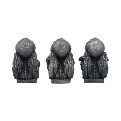 Discover the Three Wise Cthulhu from Nemesis Now. This hand painted trio of figurines portray Confucius' "See No Evil, Hear No Evil, Speak No Evil"