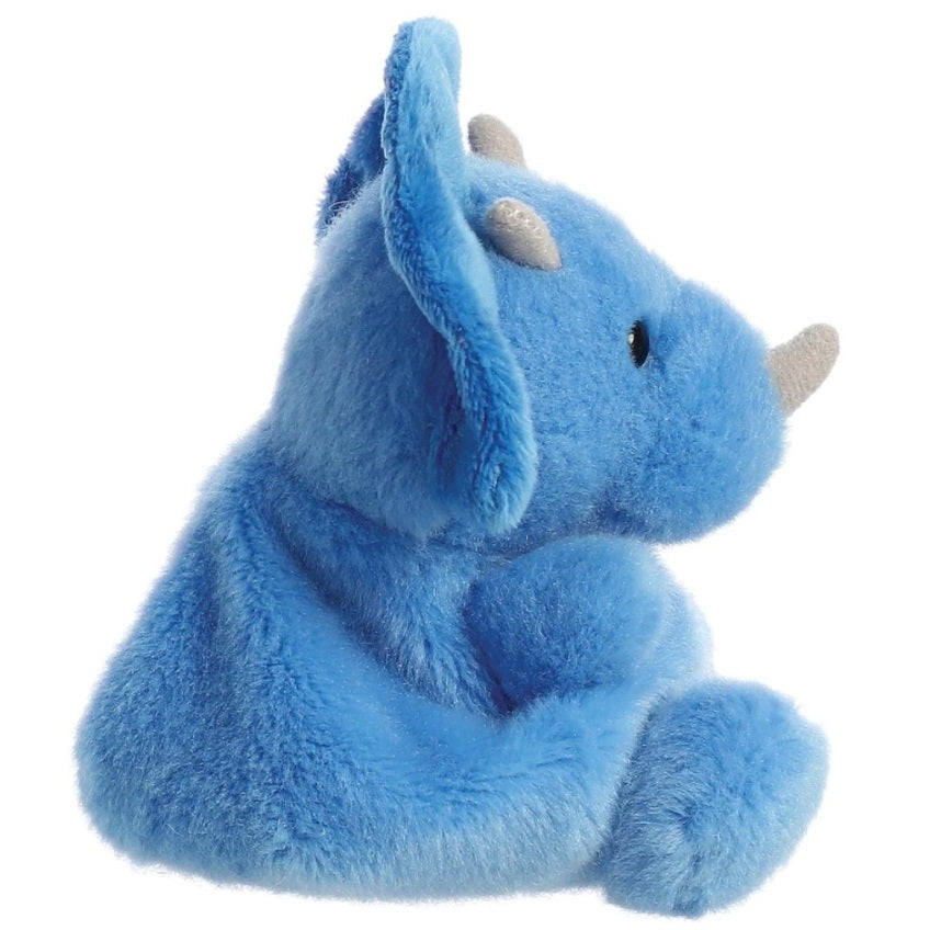 Tank the Triceratops Palm Pal an adorable Palm Pals plushie looking for a new friend to snuggle in a lovely blue colour. Perfect for fitting into the palm of your hand, measuring approximately 13cm