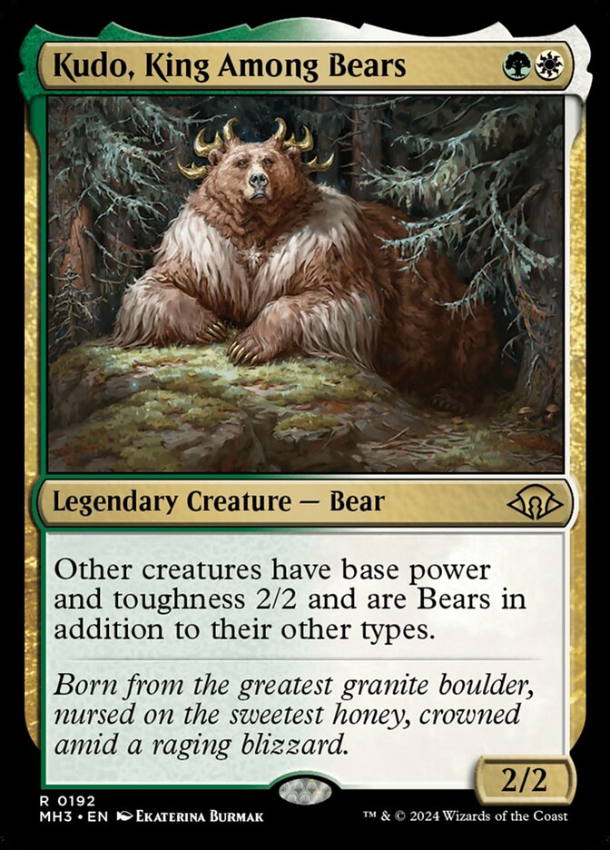 Kudo, King Among Bears MTG Single | MH3 #192