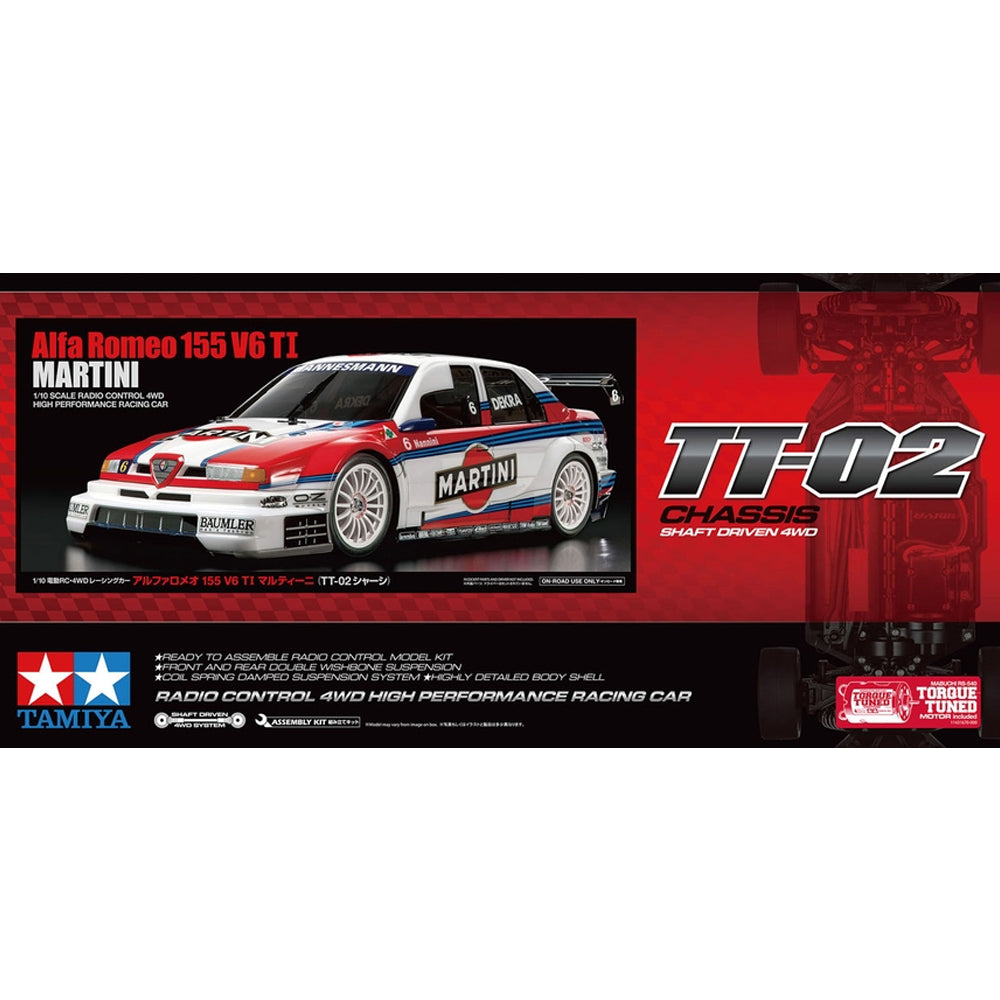 Tamiya Remote Control Martini Alfa Romeo 155 V6 TI