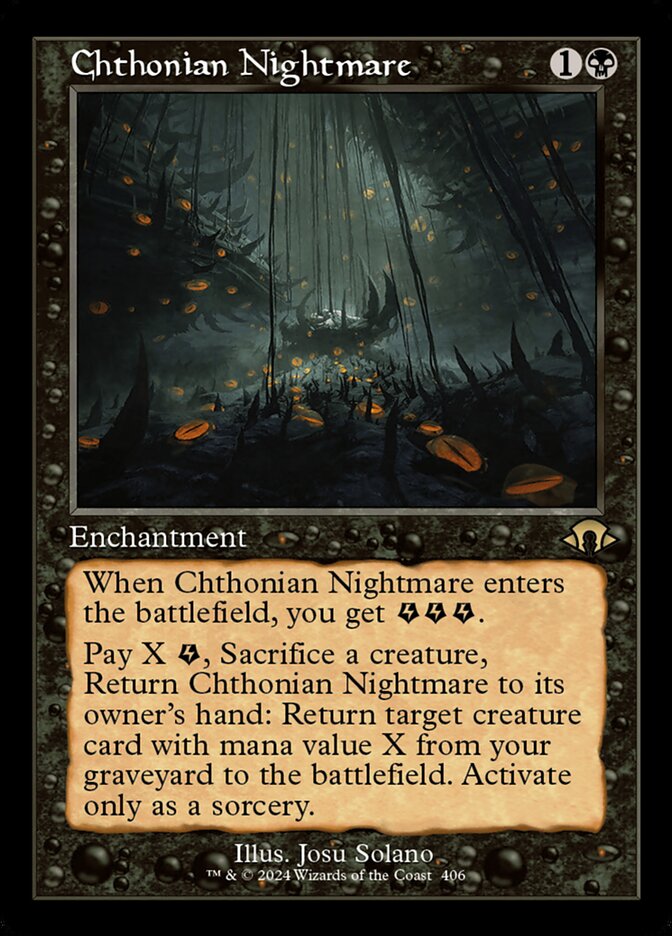 Chthonian Nightmare Retro Frame MTG Single | MH3 #406