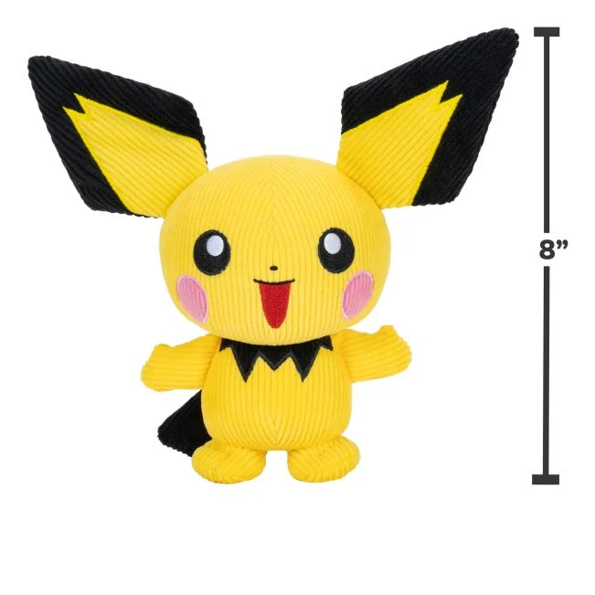 Pichu Corduroy 8" Pokémon Plushie