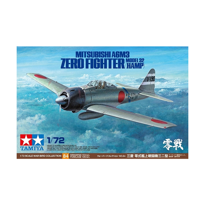 Mitsubishi A6M3 Zero Fighter Hamp - Tamiya 1/72 Scale Aircraft