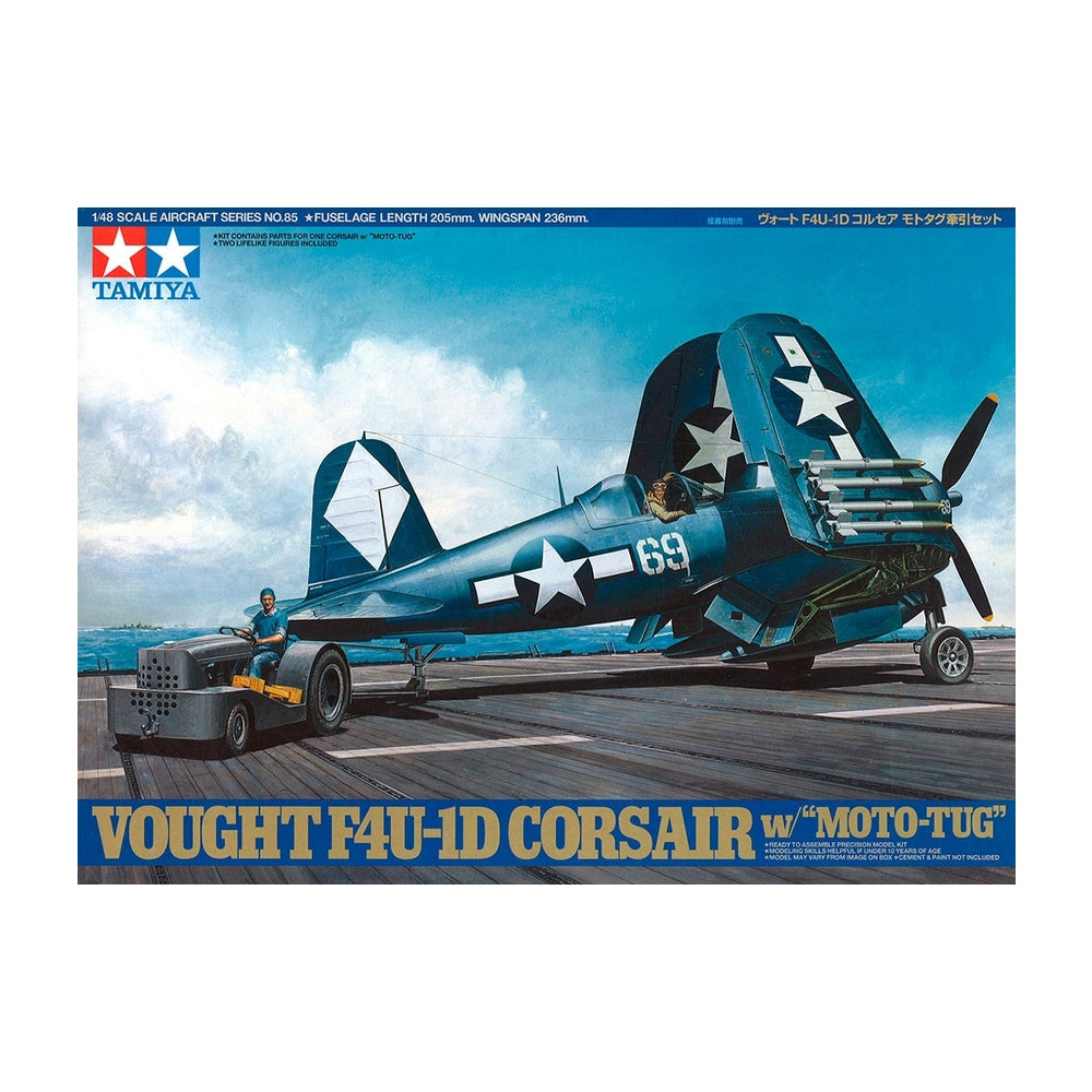 Tamiya Vought F4U-1D Corsair & Moto-Tug 1/48 Scale Kit