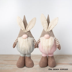 Bunny Gonk is the perfect addition to any Easter celebration or all round house decoration.&nbsp; Two different designs with one being provided, a soft pink or green body, both with posable wire ears and a cute white tail. This playful gonk will bring a sense of joy and cuteness to your home and be a great edition to your Gonk collection.