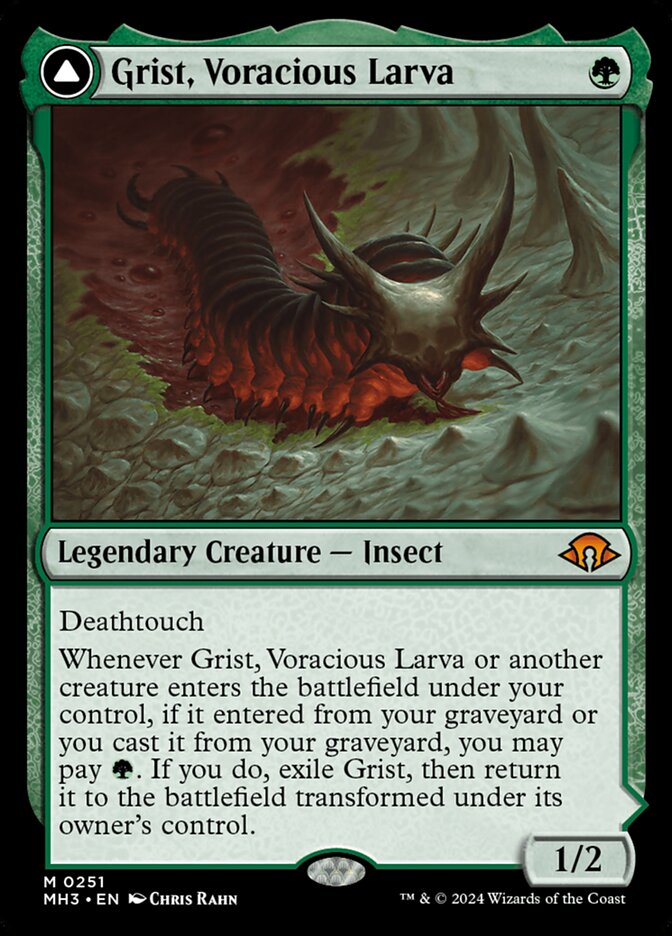 Grist, Voracious Larva // Grist, the Plague Swarm MTG Single | MH3 #251