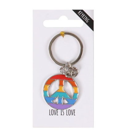 Love Is Love peace sign key ring...