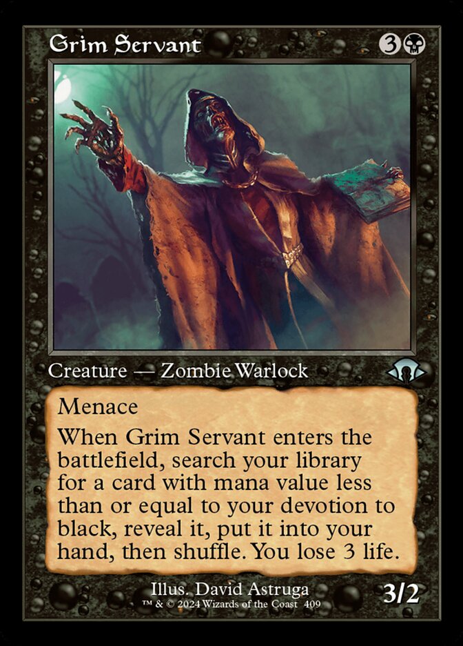 Grim Servant Retro Frame MTG Single | MH3 #409