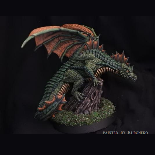 77683 Valfuryx The Vile a boxed set by Reaper Miniatures for your tabletop gaming needs. A large dragon miniature for your RPGs and more sitting in an imposing position atop a rock