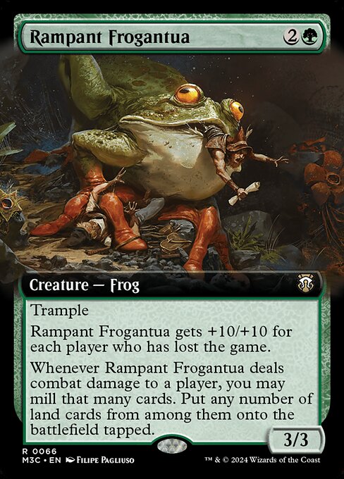 Rampant Frogantua Extended Art MTG Single | M3C Commander #066