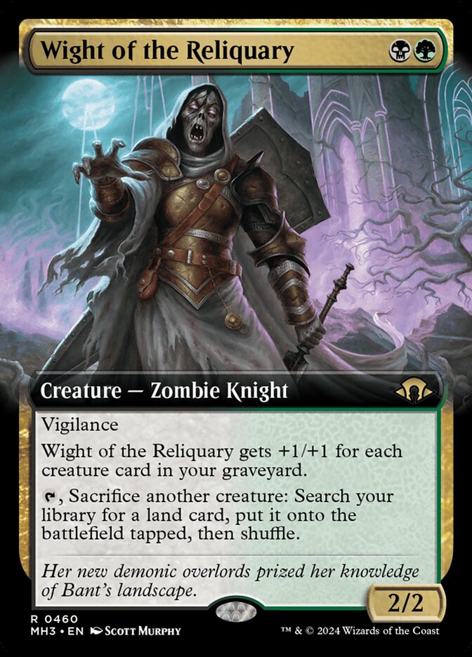 Wight of the Reliquary Extended Art MTG Single | MH3 #460