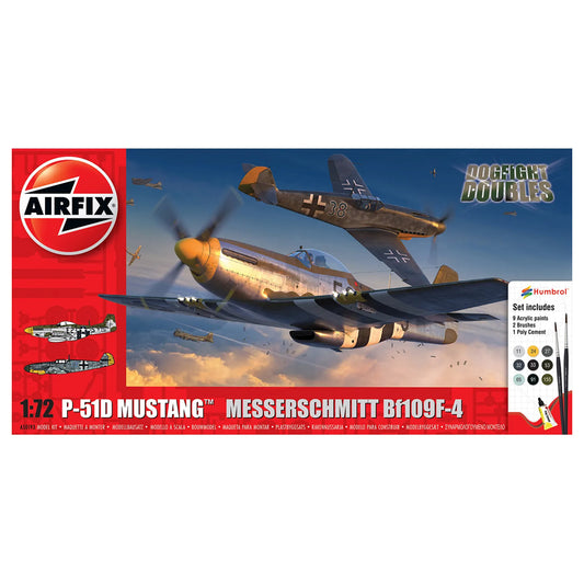 P-51D Mustang & Messerschmitt Bf109F-4 Dogfight Double 1/72