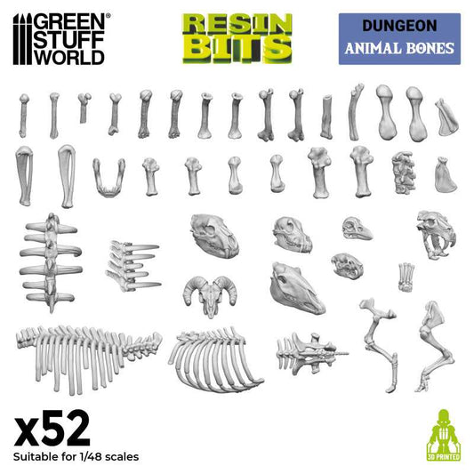 3D Printed Animal Bones - Green ...