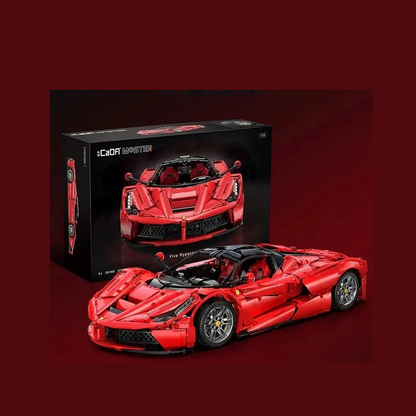 This Cada bricks Viva Hypercar has 4739 pieces making a fun challenging build and impressive result in 1:8 scale with functioning steering, dynamic suspension and opening engine cover