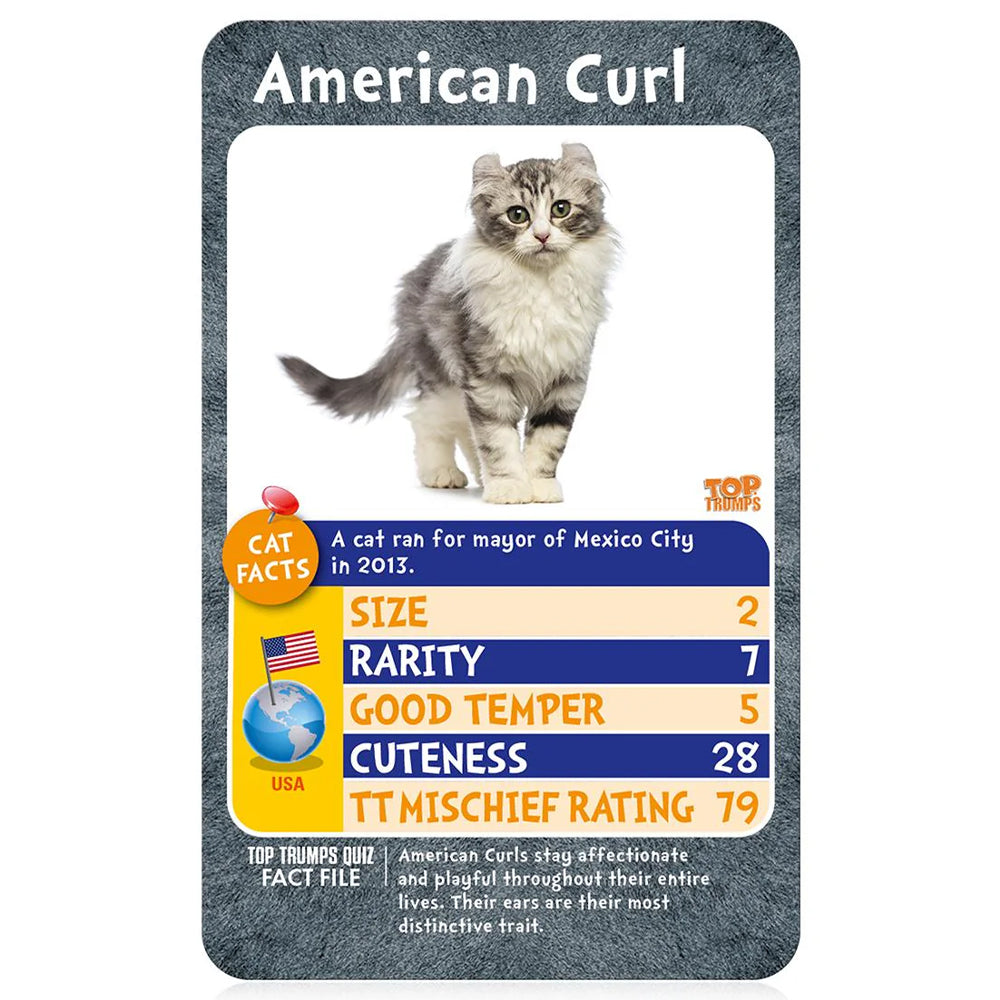 Cats Top Trumps Card Game