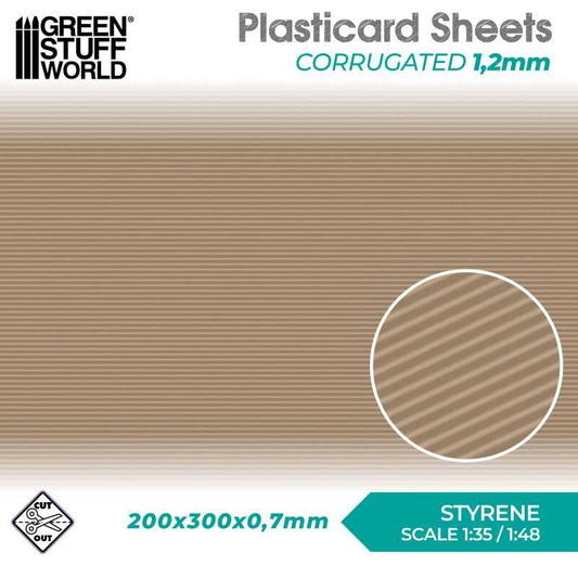 Plasticard 1.2mm Corrugated Sheet - GSW