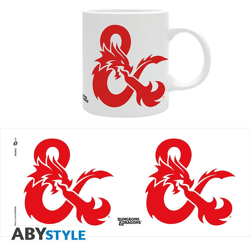 D&D Ampersand Mug White & Red