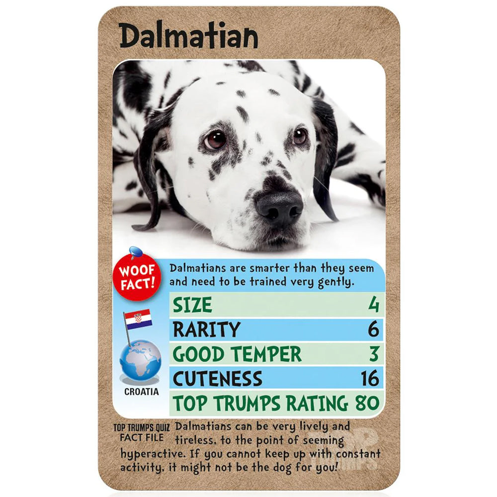 Dogs Top Trumps Card Game