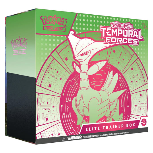 Pokémon TCG SV Temporal Forces Iron Leaves Elite Trainer Box