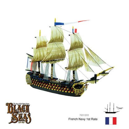 French Navy 1st Rate Black Seas Miniature