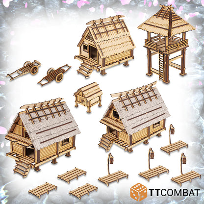 Inaka: Kōbetsu Farmstead Tabletop Scenics Wargaming Terrain