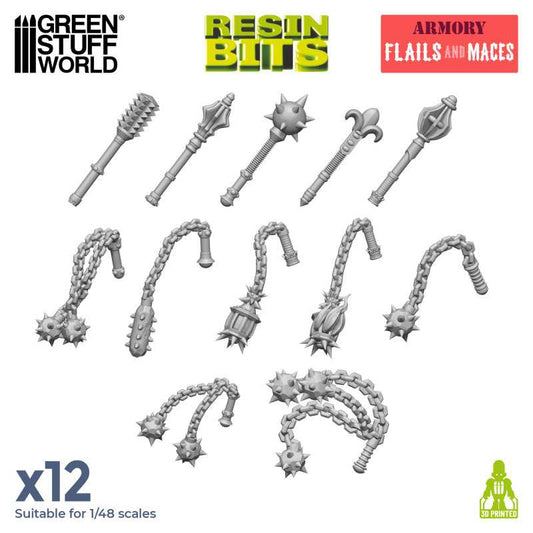 3D Printed Flails & Maces - Green Stuff World