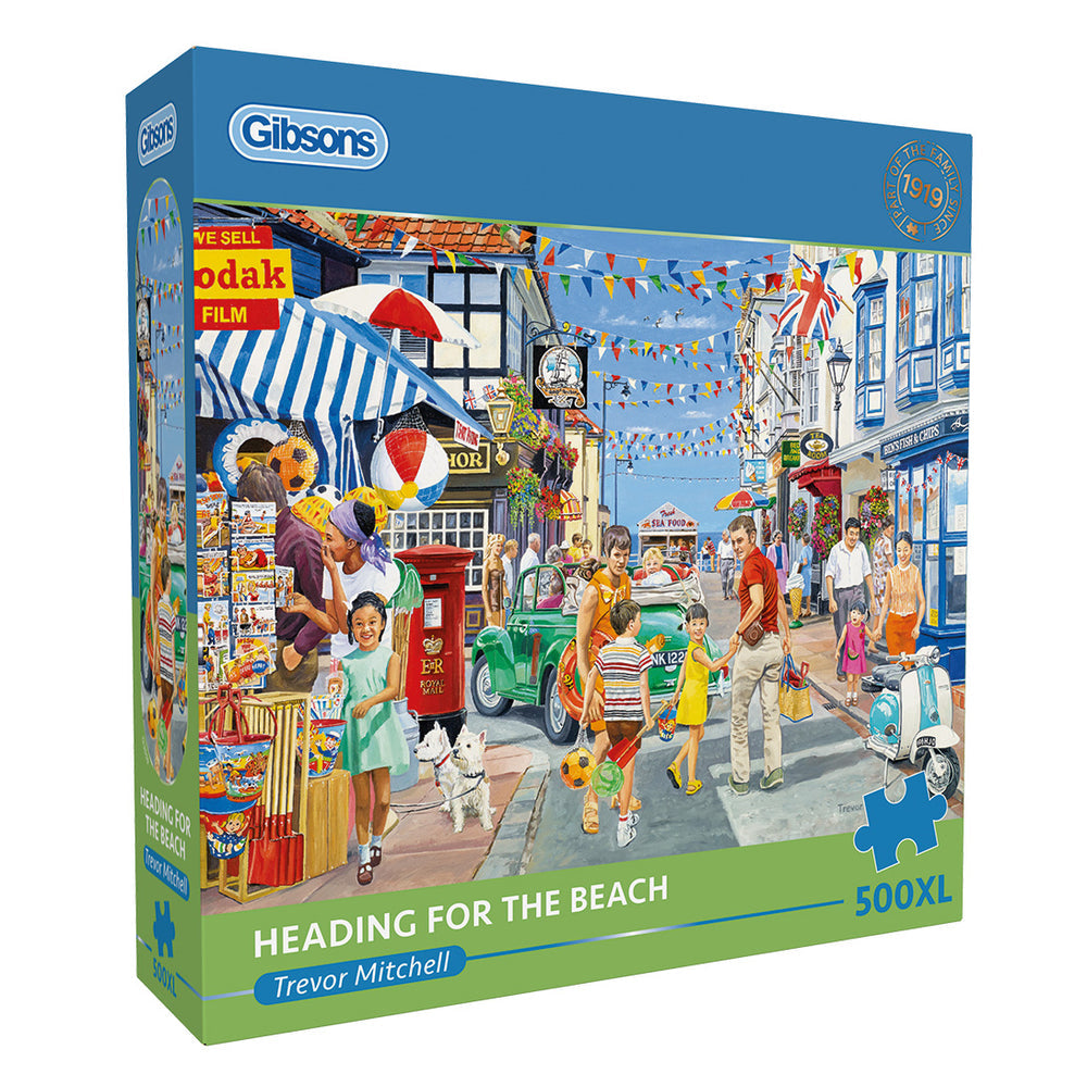 Heading For The Beach XL 500 Piece Jigsaw Puzzle